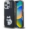 Karl Lagerfeld IML Aquarelle Choupette dėklas Apple iPhone 16 Pro Max juodos spalvos