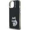 Karl Lagerfeld IML Aquarelle Choupette dėklas Apple iPhone 15 juodos spalvos