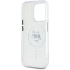 Karl Lagerfeld KLHMP15LHLSCHH Apple iPhone 15 Pro 6.1″ baltos spalvos kietas dėklas IML Metal Choupette Head MagSafe