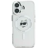 Karl Lagerfeld IML Metal Choupette Head MagSafe Apple iPhone 16 - dėklas telefonui baltos spalvos