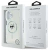 Karl Lagerfeld KLHMP16SHLSCHH Apple iPhone 16 6.1″ baltos spalvos kietas dėklas IML Metal Choupette Head MagSafe