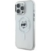 Karl Lagerfeld IML Metal Choupette Head MagSafe - dėklas skirtas Apple iPhone 16 Pro baltas