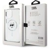Karl Lagerfeld IML Choupette Head Metal Frame MagSafe dėklas telefonui Apple iPhone 15 skaidrus