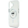 Karl Lagerfeld KLHMP16SHLSCHH Apple iPhone 16 6.1″ baltos spalvos kietas dėklas IML Metal Choupette Head MagSafe
