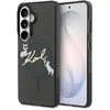 Karl Lagerfeld IML Choupette Karl Script Logo Magnetic dėklas skirtas Samsung Galaxy S26 juodos spalvos