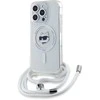 Apple iPhone 15 Pro Max Karl Lagerfeld dėklas IML Choupette Head &amp; Cord MagSafe (KLHMP15XHCCHNT) skaidrus