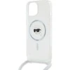Apple iPhone 13 / 14 / 15 Karl Lagerfeld dėklas silikoninis Choupette Head MagSafe (KLHMP15SHCKHNT) skaidrus