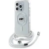 Apple iPhone 15 Pro Karl Lagerfeld dėklas Silicone Choupette Head MagSafe (KLHMP15LHCKHNT) skaidrus