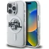 Karl Lagerfeld IML Glitter Karl and Choupette Sketch MagSafe dėklas Apple iPhone 16 Pro skaidrus