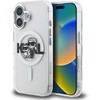 Karl Lagerfeld IML Glitter Karl and Choupette Sketch MagSafe dėklas Apple iPhone 16 skaidrus