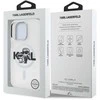 Karl Lagerfeld IML Glitter Karl and Choupette Sketch MagSafe dėklas Apple iPhone 15 Pro Max skaidrus