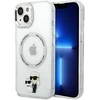 Karl Lagerfeld IML Karl and Choupette MagSafe dėklas telefonui Apple iPhone 15 skaidrus