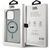Karl Lagerfeld IML Karl Head Metal Frame MagSafe dėklas telefonui Apple iPhone 15 Pro juodos spalvos