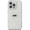 Apple iPhone 16 Pro Karl Lagerfeld IML Metal Karl Head MagSafe (KLHMP16LHLSKIH) dėklas telefonui baltos spalvos