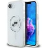 Dėklas Karl Lagerfeld IML Metal Karl &amp; Choupette Heads MagSafe iPhone 16e Case - Baltas