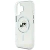 Karl Lagerfeld KLHMP16MHLSKCH Apple iPhone 16 Plus 6.7" baltos spalvos kietas dėklas IML Metal Karl&amp;Choupette Head