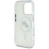 Karl Lagerfeld KLHMP16LHLSKCH Apple iPhone 16 Pro 6.3" baltos spalvos kietas dėklas IML Metal Karl&amp;Choupette Head M
