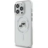 Karl Lagerfeld IML K&amp;CH Heads Metal Frame MagSafe dėklas telefonui Apple iPhone 15 Pro Max skaidrus