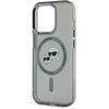 Karl Lagerfeld IML K&amp;CH Heads Metal Frame MagSafe dėklas telefonui Apple iPhone 15 Pro juodos spalvos