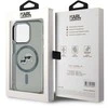 Karl Lagerfeld IML K&amp;CH Heads Metal Frame MagSafe dėklas telefonui Apple iPhone 15 Pro juodos spalvos