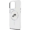 Karl Lagerfeld KLHMP14XHLSKCH Apple iPhone 14 Pro Max 6.7" dėklas telefonui baltos spalvos IML Metal Karl&amp;Choupette Head MagSafe