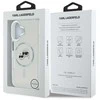 Dėklas Karl Lagerfeld KLHMP16SHLSKCH Apple iPhone 16 6.1" baltos spalvos hardcase IML Metal Karl&amp;Choupette Head MagSa