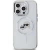 Karl Lagerfeld KLHMP14XHLSKCH Apple iPhone 14 Pro Max 6.7" dėklas telefonui baltos spalvos IML Metal Karl&amp;Choupette Head MagSafe