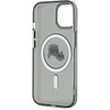 Karl Lagerfeld IML K&amp;CH Heads Metal Frame MagSafe dėklas telefonui Apple iPhone 15 juodos spalvos