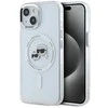 Karl Lagerfeld KLHMP14SHLSKCH Apple iPhone 14 6.1" dėklas telefonui baltos spalvos IML Metal Karl&amp;Choupette Head MagSafe