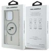 Dėklas Karl Lagerfeld KLHMP16LHLSKCK Apple iPhone 16 Pro 6.3" juodos spalvos hardcase IML Metal Karl&amp;Choupette Head