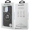 Karl Lagerfeld IML K&CH Heads Repeated Logo MagSafe dėklas Apple iPhone 15 Pro Max juodos spalvos