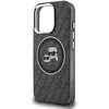 Karl Lagerfeld IML K&CH Heads Repeated Logo MagSafe dėklas Apple iPhone 15 Pro Max juodos spalvos