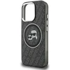 Karl Lagerfeld IML K&CH Heads Repeated Logo MagSafe dėklas Apple iPhone 15 Pro juodos spalvos