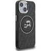 Karl Lagerfeld IML K&CH Heads Repeated Logo MagSafe dėklas Apple iPhone 15 juodos spalvos