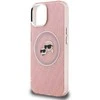 Karl Lagerfeld IML K&CH Heads Repeated Logo MagSafe dėklas Apple iPhone 15 rožinės spalvos