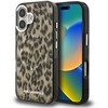 Karl Lagerfeld IML Leopard MagSafe dėklas Apple iPhone 16 rudos spalvos