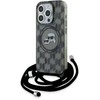 Apple iPhone 15 Pro Max Karl Lagerfeld Hardcase IML Crossbody Monogram Karl & Choupette Head MagSafe (KLHMP15XHCKCKLCK) dėklas telefonui juodos spalvos