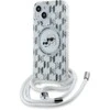 Apple iPhone 13 / 14 / 15 Karl Lagerfeld dėklas Liquid Glitter Karl Head MagSafe (KLHMP15SHCKCKLCT) skaidrus