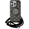 Apple iPhone 15 Pro Max Karl Lagerfeld Hardcase IML Crossbody Monogram Karl & Choupette Head MagSafe (KLHMP15XHCKCKLCK) dėklas telefonui juodos spalvos