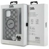 Apple iPhone 13 / 14 / 15 Karl Lagerfeld Hardcase IML Crossbody Monogram Karl &amp; Choupette Head MagSafe (KLHMP15SHCKCKLCK) dėklas telefonui juodos spalvos