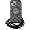 Karl Lagerfeld KLHMP15SHCKCKLCK Apple iPhone 15 / 14 / 13 6.1″ juodos spalvos kietas dėklas IML Crossbody Monogram