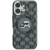 Karl Lagerfeld IML Monogram Karl &amp; Choupette Head MagSafe Apple iPhone 16 - dėklas telefonui juodos spalvos