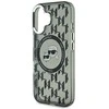 Karl Lagerfeld IML Monogram Karl &amp; Choupette Head MagSafe Apple iPhone 16 - dėklas telefonui juodos spalvos