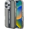 Karl Lagerfeld IML Stripe Logo Apple iPhone 16 Pro dėklas telefonui juodos spalvos