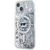 Karl Lagerfeld KLHMP15SLGCHSGH Apple iPhone 15 /14 / 13 6.1″ kietas dėklas skaidrus Liquid Glitter Choupette
