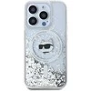 Karl Lagerfeld KLHMP15XLGCHSGH Apple iPhone15 Pro Max 6.7″ kietas dėklas skaidrus Liquid Glitter Choupette H