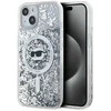 Karl Lagerfeld KLHMP15SLGCHSGH Apple iPhone 15 /14 / 13 6.1″ kietas dėklas skaidrus Liquid Glitter Choupette