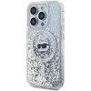 Karl Lagerfeld KLHMP15LLGCHSGH Apple iPhone15 Pro 6.1″ kietas dėklas skaidrus Liquid Glitter Choupette Head