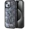 Karl Lagerfeld Liquid Glitter Monogram Gradient dėklas telefonui Apple iPhone 15 juodos spalvos