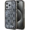 Karl Lagerfeld Liquid Glitter Monogram Gradient dėklas telefonui Apple iPhone 15 Pro juodos spalvos
